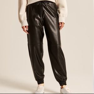 Abercrombie Vegan Leather Joggers
